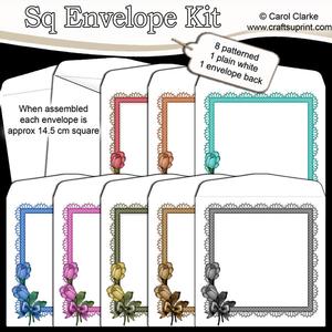 Roses N Metallic Lace 14.5 x 14.5 cm Envelope Kit