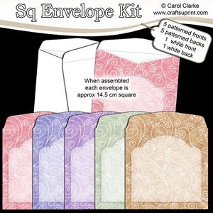 Swirls 14.5 x 14.5 cm Envelope Kit