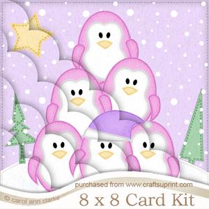 8 x 8 Penguin Tree Felties Kit with Scalloped Corners