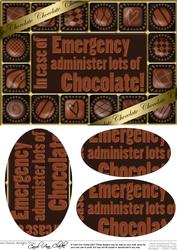 A5 Chocolate Greetings Oval Pyramage Topper