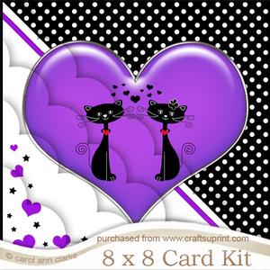 8 x 8 Kool Kats Purrfect Love Kit with Scalloped Corners