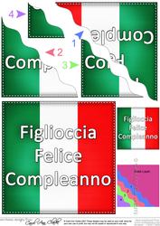 Flying the Flag Italian Happy Birthday Goddaughter