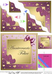 Italian Anniversary Wavy Corner Side Stacker Topper