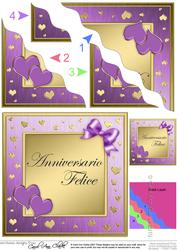 Italian Anniversary Wavy Corner Side Stacker Topper