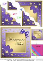 Italian Anniversary Wavy Corner Side Stacker Topper