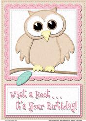 A4 What a Hoot Owl Birthday Felties