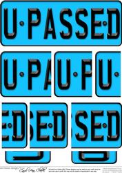 You Passed Novelty Number Plate with Side Stacker