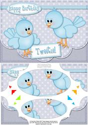 A5 Little Birdie Felties Scallop Corners and Pyramage