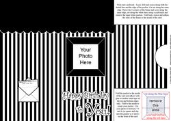 Add a Photo Birthday Stripes Card with Easy Fold Frame