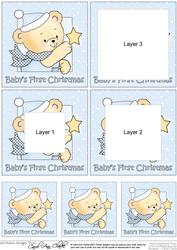 Cute Hunney Bear Robert has a Christmas Star - Babys First Christmas Tunnel Topper