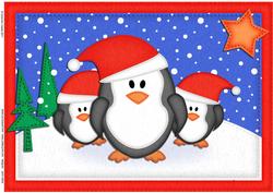 A4 Penguin Felties Card Topper