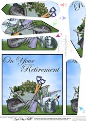 Gardening Retirement Fan Pyramage Topper
