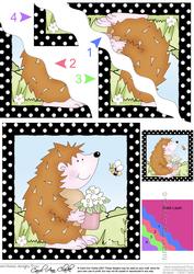 Cute Hedgehog Wavy Corner Side Stacker Topper