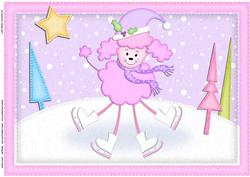 A4 Poodle Felties Card Topper