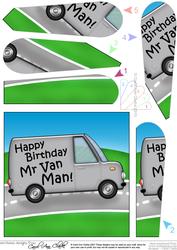 Happy Birthday Mr Van Man Fan Pyramage Topper