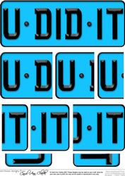 You Did It Novelty Number Plate with Side Stacker