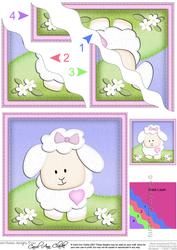 Little Lamb Wavy Corner Side Stacker Topper