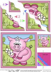 Miss Piggywig Wavy Corner Side Stacker Topper