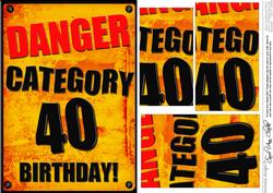 A5 Fun Novelty 40th Birthday Pyramage Topper