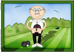 A4 Bert Loves Bowls Card Topper
