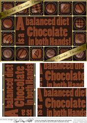 A5 Chocolate Greetings Pyramage Topper
