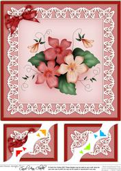 8 x 8 Pretty Viola Scalloped Corner Topper