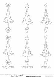 Fun & Funky Xmas Trees Digi Stamps