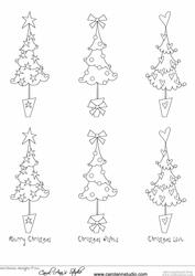 Fun & Funky Xmas Trees Digi Stamps