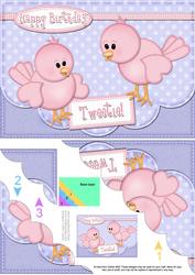 A5 Little Birdie Felties Scallop Corner Side Stacker