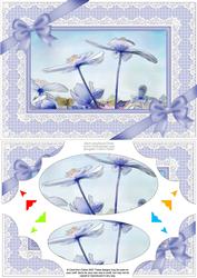 A5 Clematis and Lace Scallop Corners and Pyramage