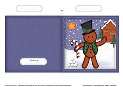 Xmas Gingerbread Man Cut and Fold Card