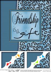 8 x 8 Fun and Funky Animal Print Scalloped Corner Topper