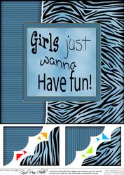 8 x 8 Fun and Funky Animal Print Scalloped Corner Topper