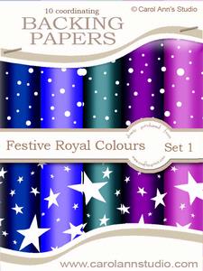 Festive Snow & Stars in Royal Colours