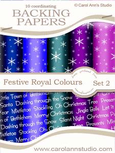 Festive Snowflakes & Text in Royal Colours