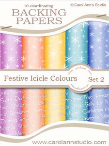 Festive Snowflakes & Text in Icicle Colours