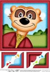 8 x 8 Meerkat Scalloped Corner Topper
