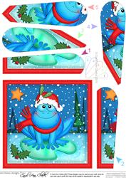 Xmas Freddy Frog Fan Pyramage Topper