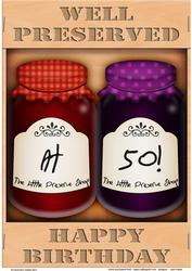 A4 Novelty Well Preserved 50th Birthday Jams Topper