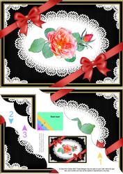 A5 Rose and Lace Scallop Corner Side Stacker