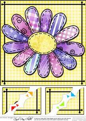 8 x 8 Patchwork Petals Scalloped Corner Topper