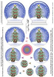 3D Xmas Tree Snow Globe Shaped Tree Decoration