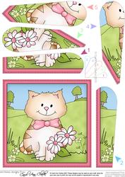 Cute Cat Fan Pyramage Topper