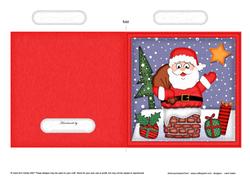 Xmas Santa Got Stuck Quick Cut and Fold Card