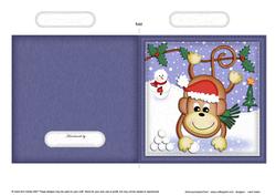 Xmas Chunky Monkey Quick Cut and Fold Card