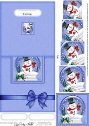 Xmas Snowman Snowglobe No-hole Over the Edge Spiral Pyramid