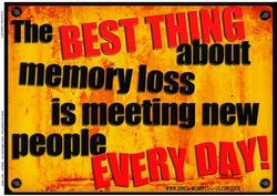 A4 Fun Novelty Senior Moment Saying Card Topper