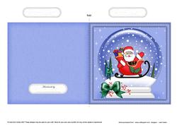 Xmas Santa and Sleigh Cut and Fold Card