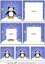 Cute Christmas Penguin Tunnel Topper