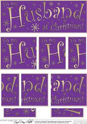 To My Husband Christmas Dl Side Stacker Topper